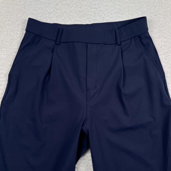 NWT Halara Pants Medium Wide Leg Pleated Stretch Side Pocket Athleisure Blue - Picture 12 of 13